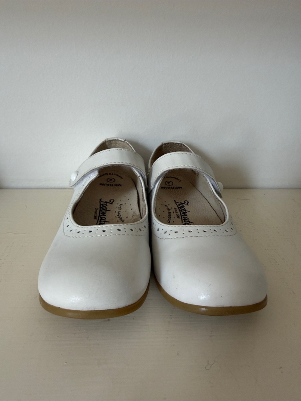 FootMates White Mary Jane Strap Shoes for Kids
